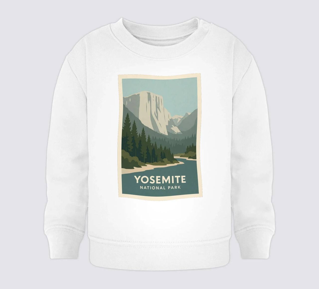 Yosemite - verticalità cruda e foreste eterne felpa neonato da JETLAG | affiches voyage