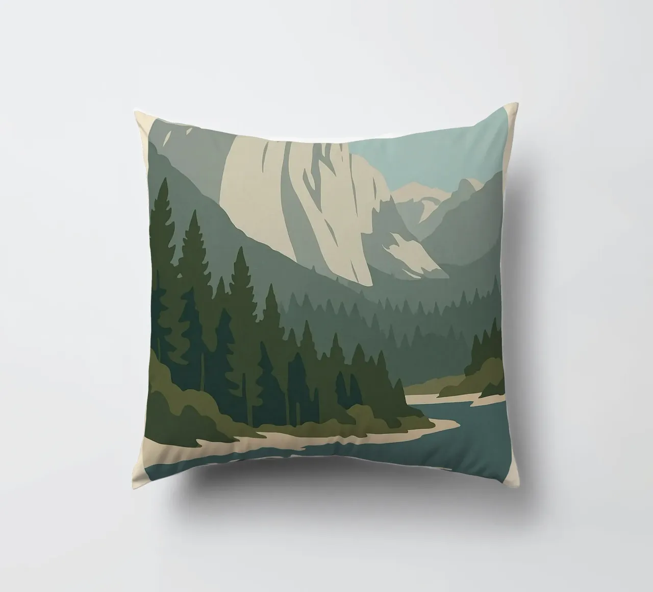 Yosemite - verticalità cruda e foreste eterne cuscino da JETLAG | affiches voyage