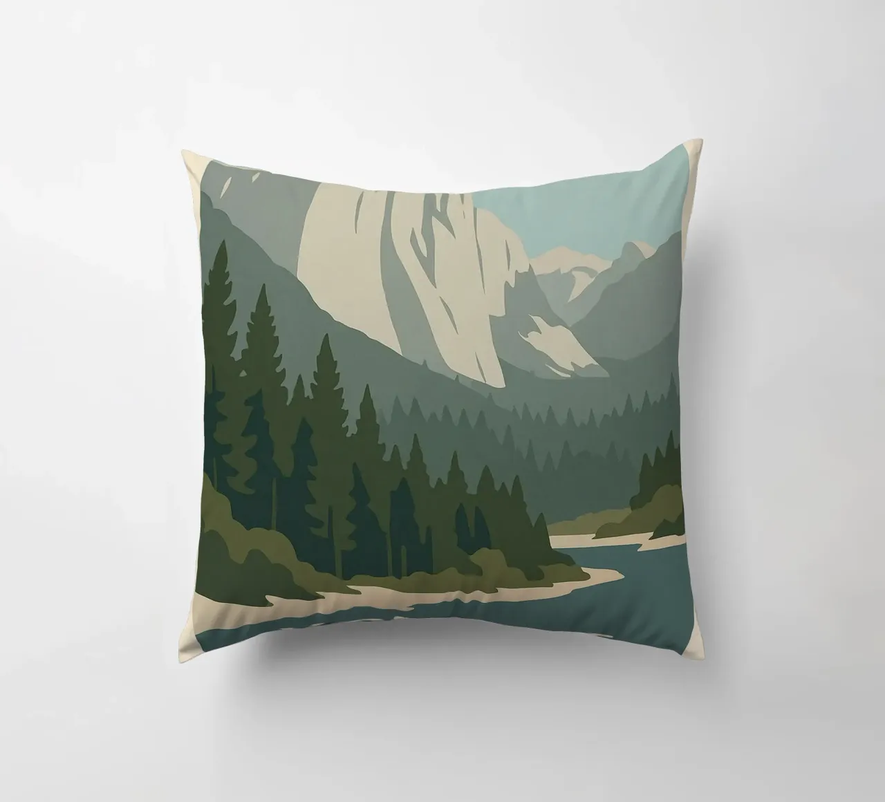 Yosemite - verticalità cruda e foreste eterne cuscino da JETLAG | affiches voyage