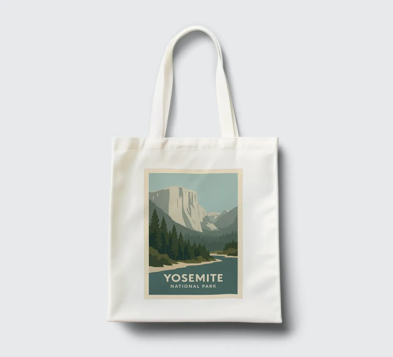 Yosemite - verticalità cruda e foreste eterne borsa in juta da JETLAG | affiches voyage