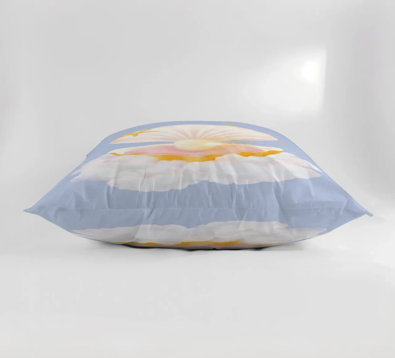 Dreamy Pearl Shell Cloud - Whimsical Pastel Ocean Art decorative cushion by NorwesClub