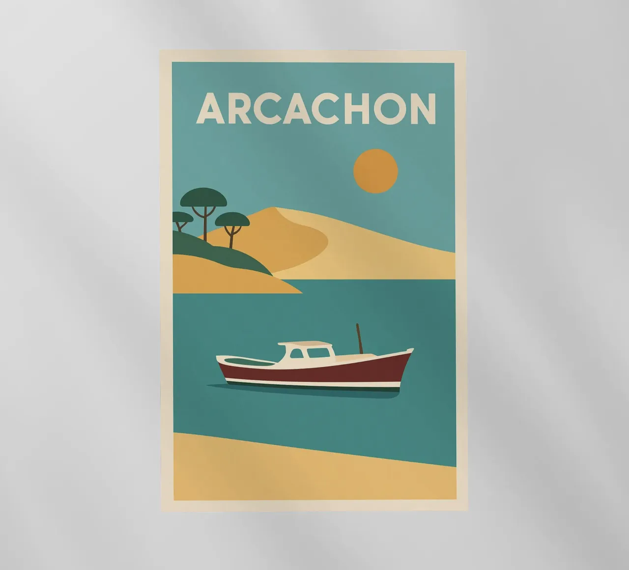 Arcachon - dune dorate e l'orizzonte atlantico pellicola backlit da JETLAG | affiches voyage