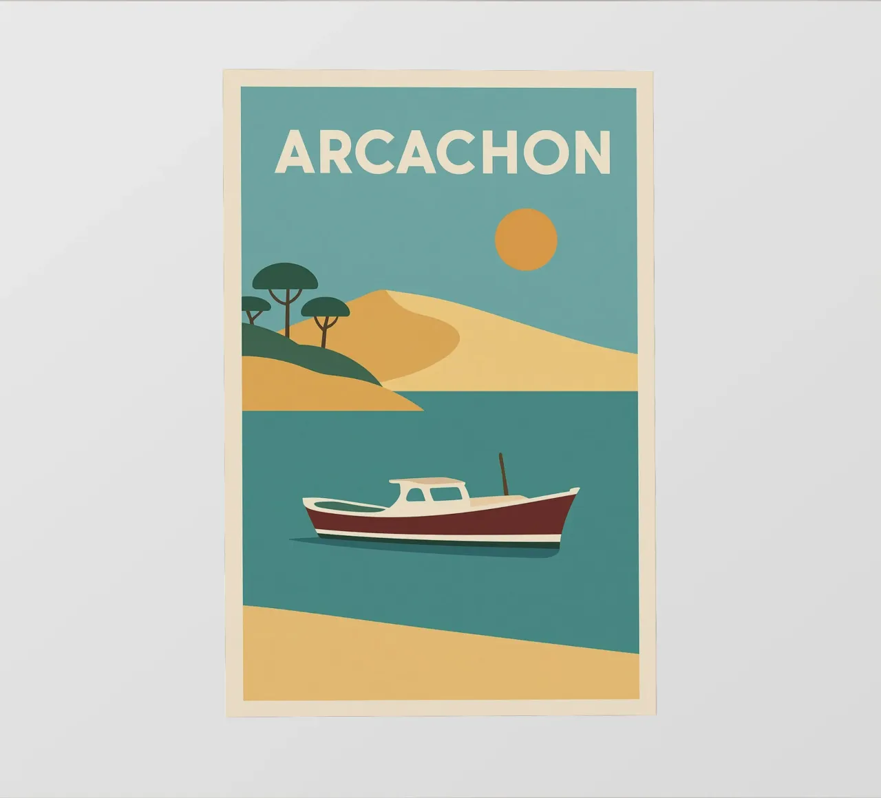 Arcachon - dune dorate e l'orizzonte atlantico pellicola backlit da JETLAG | affiches voyage