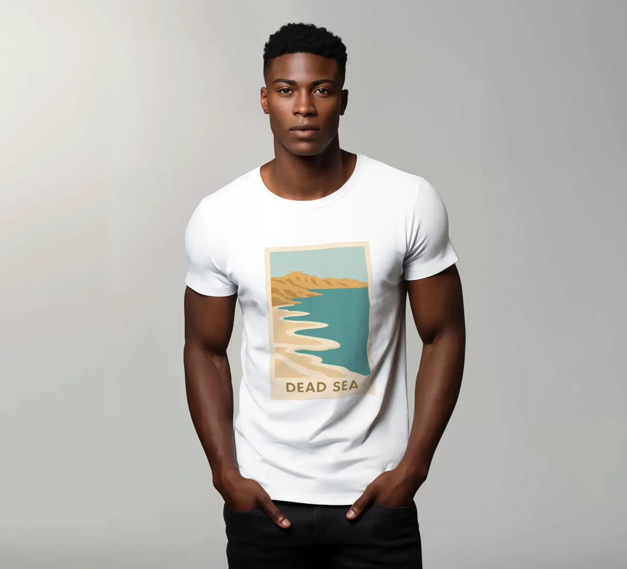 Mar Morto - linee di sale e silenzio assoluto t-shirt da JETLAG | affiches voyage