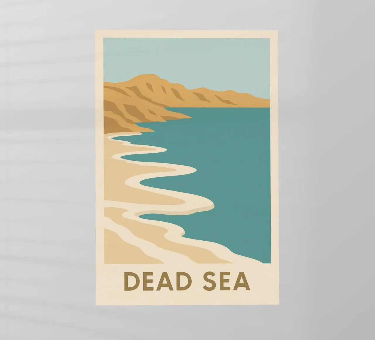 Mar Morto - linee di sale e silenzio assoluto pellicola backlit da JETLAG | affiches voyage