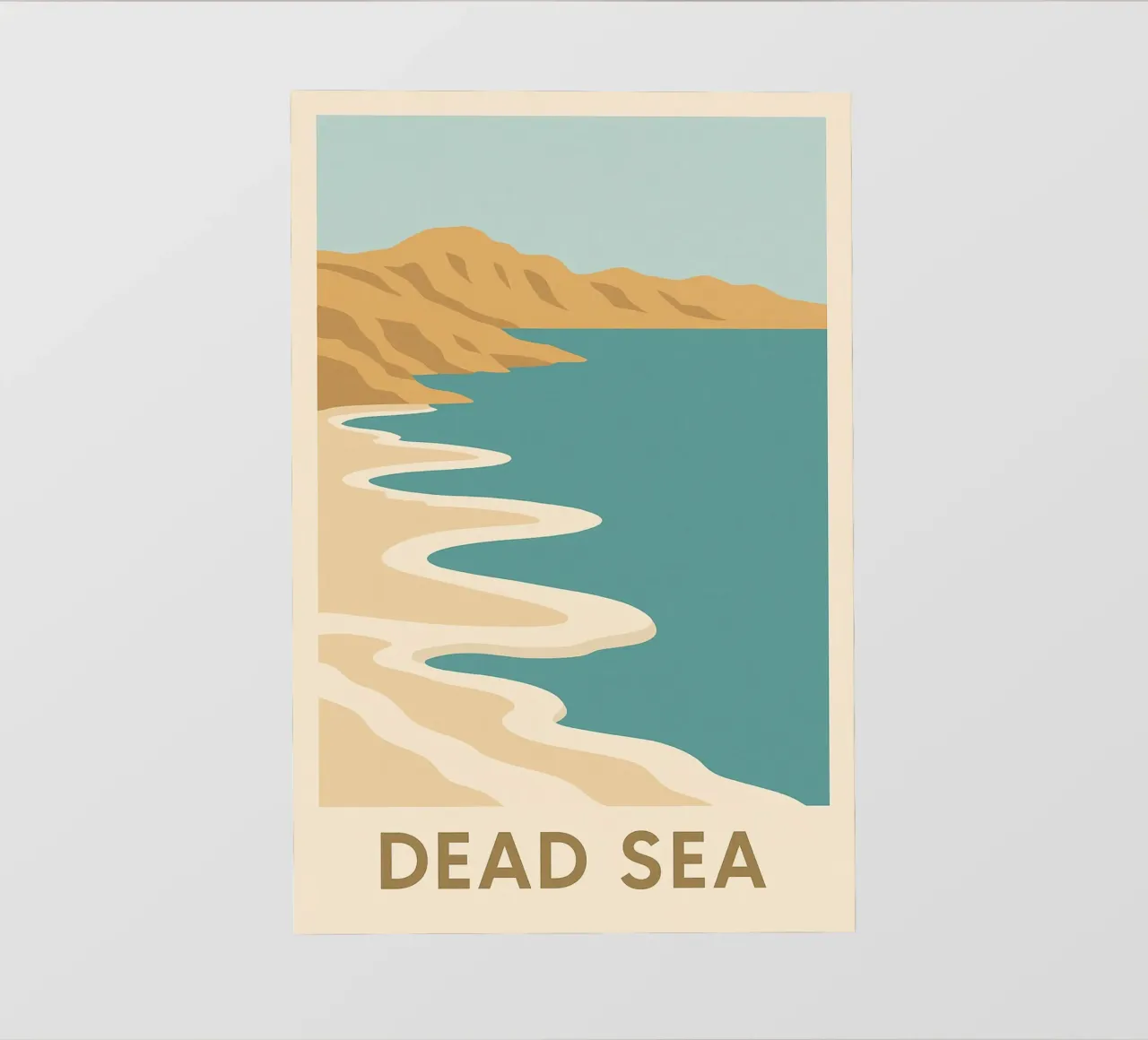 Mar Morto - linee di sale e silenzio assoluto pellicola backlit da JETLAG | affiches voyage