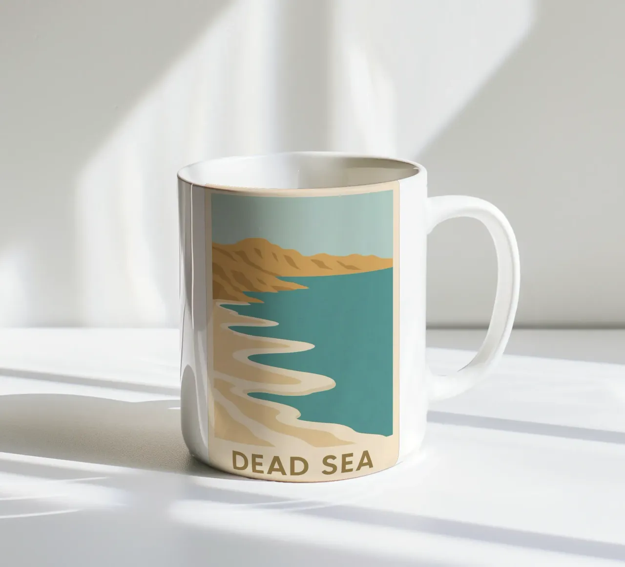 Mar Morto - linee di sale e silenzio assoluto tazza in ceramica da JETLAG | affiches voyage