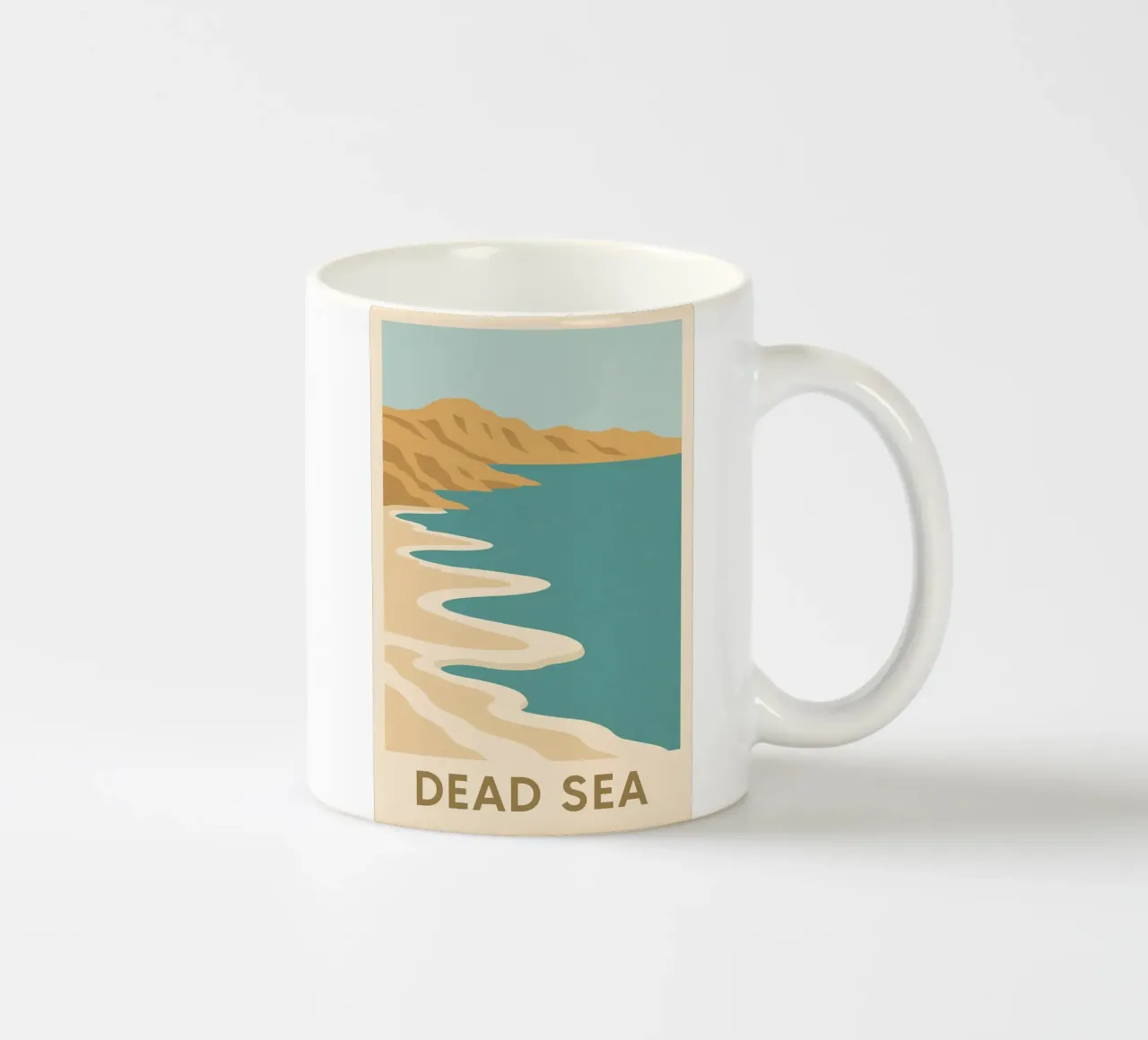 Mar Morto - linee di sale e silenzio assoluto tazza in ceramica da JETLAG | affiches voyage