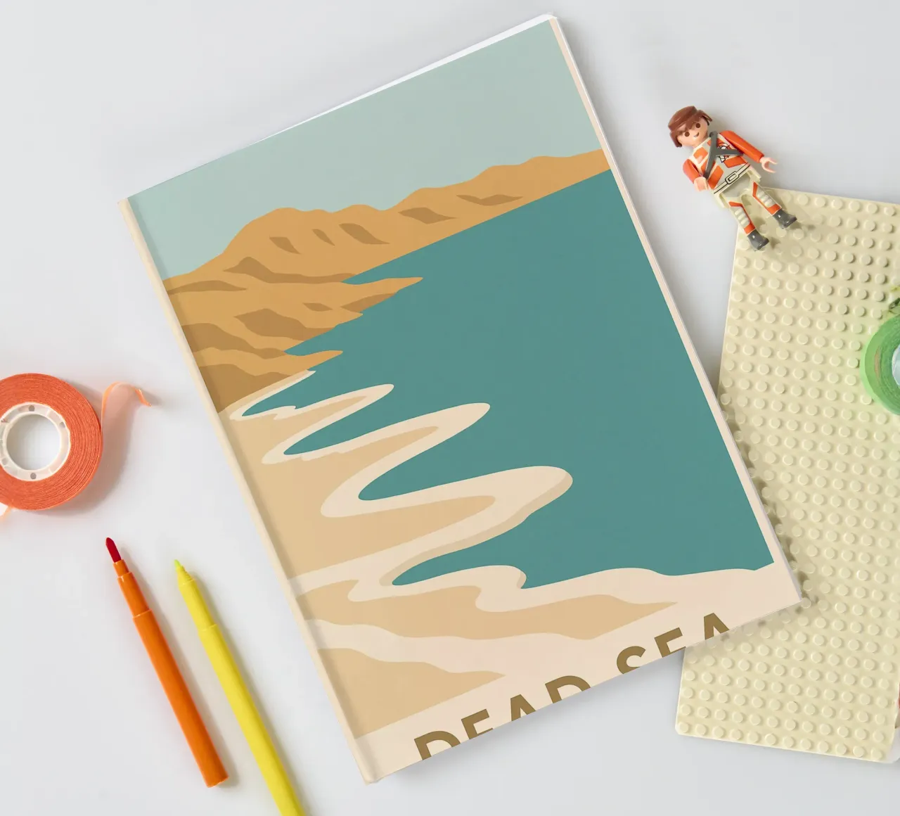 Dead Sea - lines of salt and absolute silence notebook by JETLAG | affiches voyage
