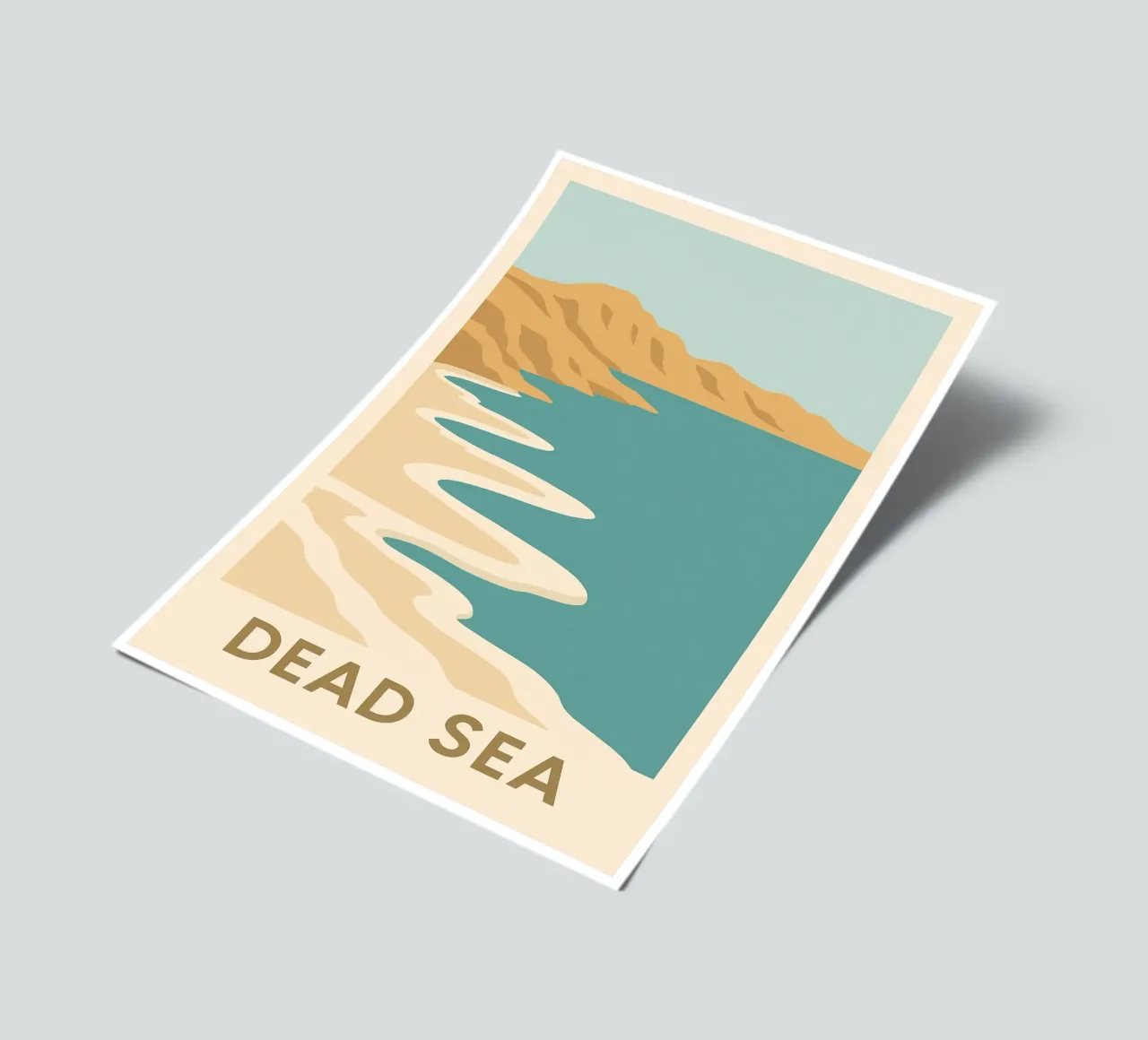 Dead Sea - lines of salt and absolute silence sticker sheet by JETLAG | affiches voyage