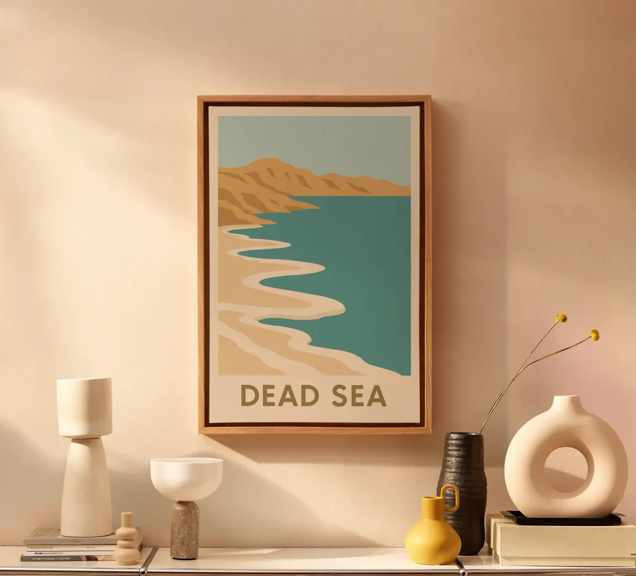 Dode Zee - lijnen van zout en absolute stilte canvas van JETLAG | affiches voyage