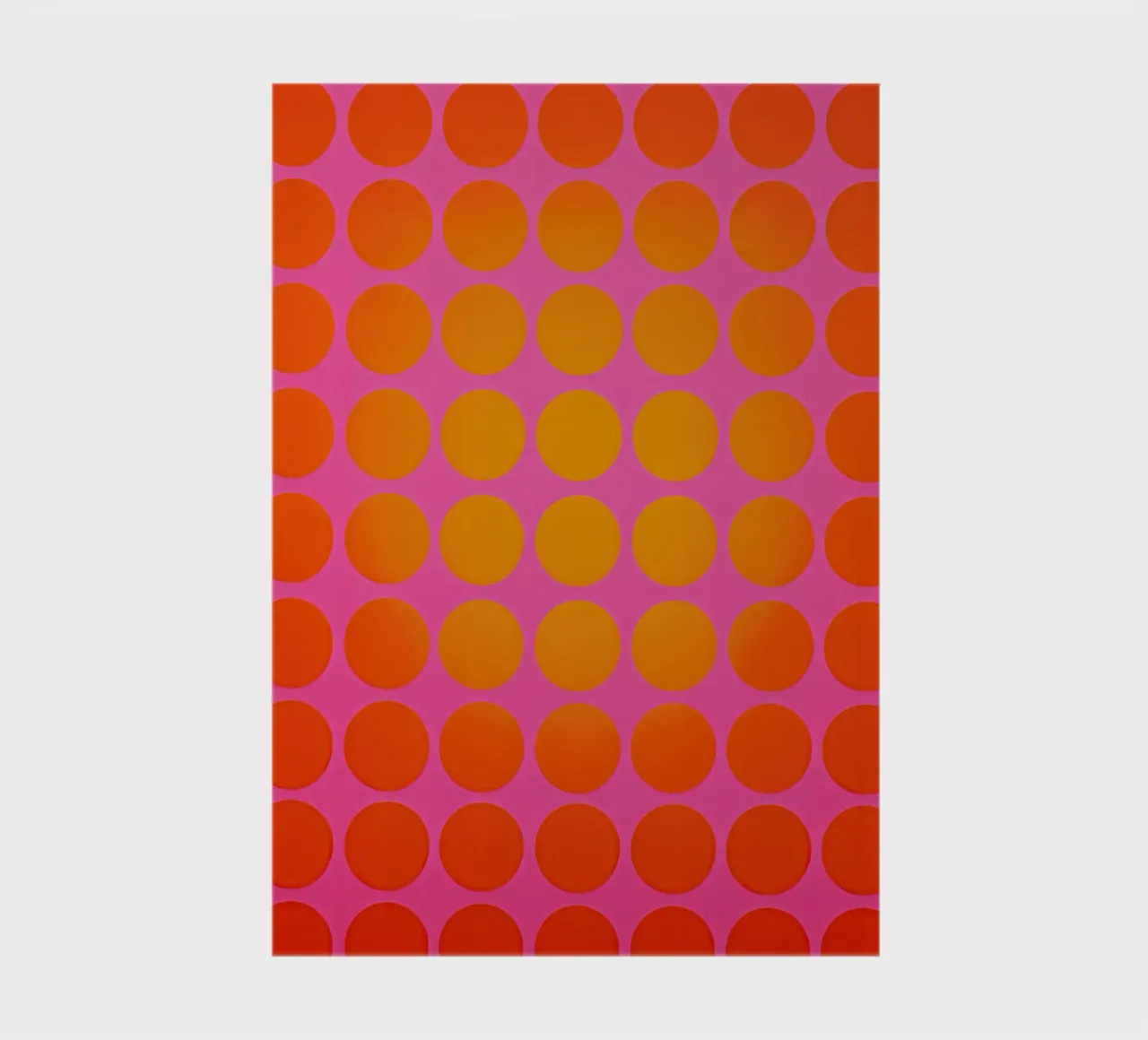 Abstract red and yellow circles on pink | Energy and calm notebook by Autofocus