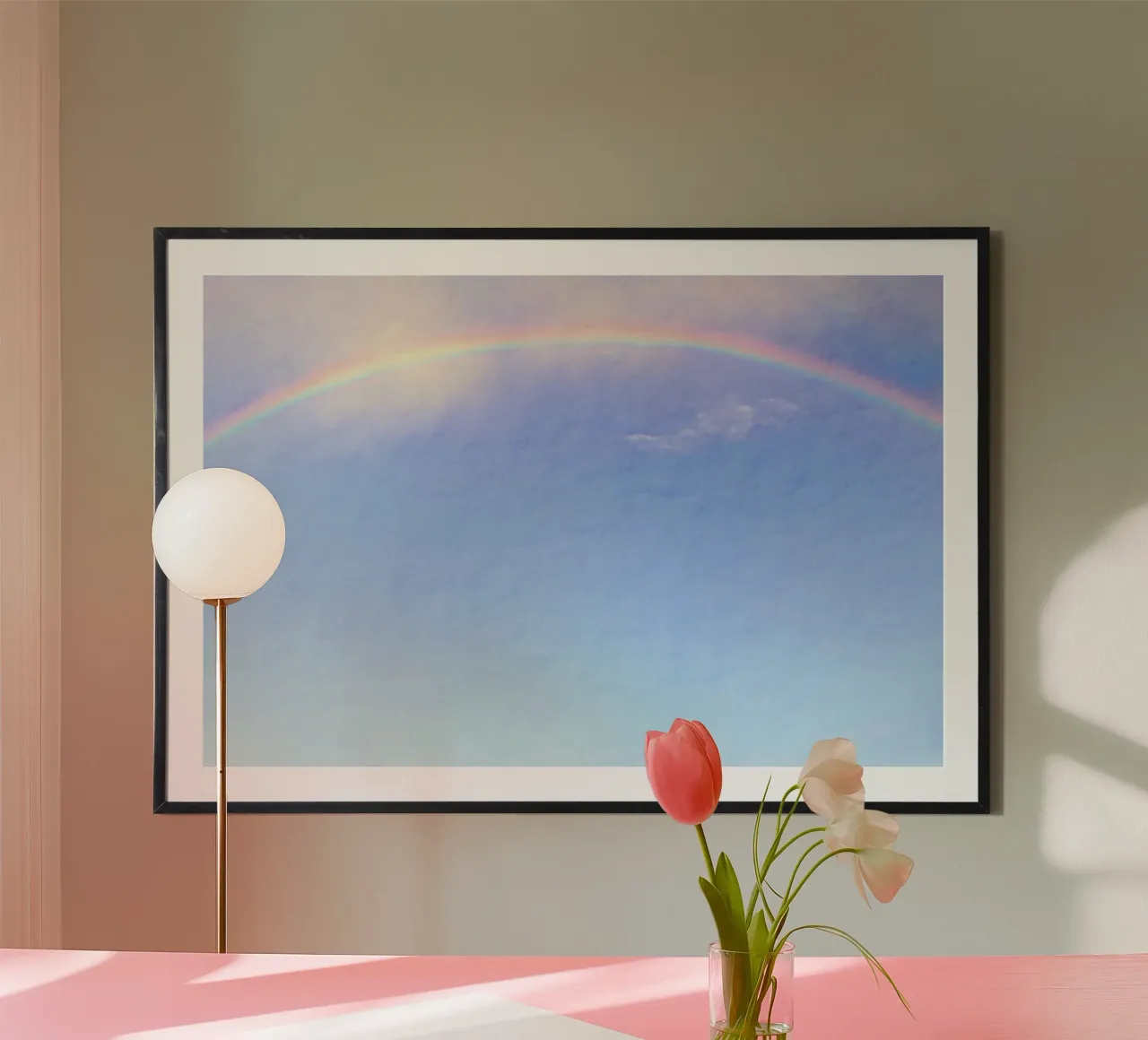 Sereno cielo arcobaleno - Pastello orizzonte Dreamscape Art poster da NorwesClub