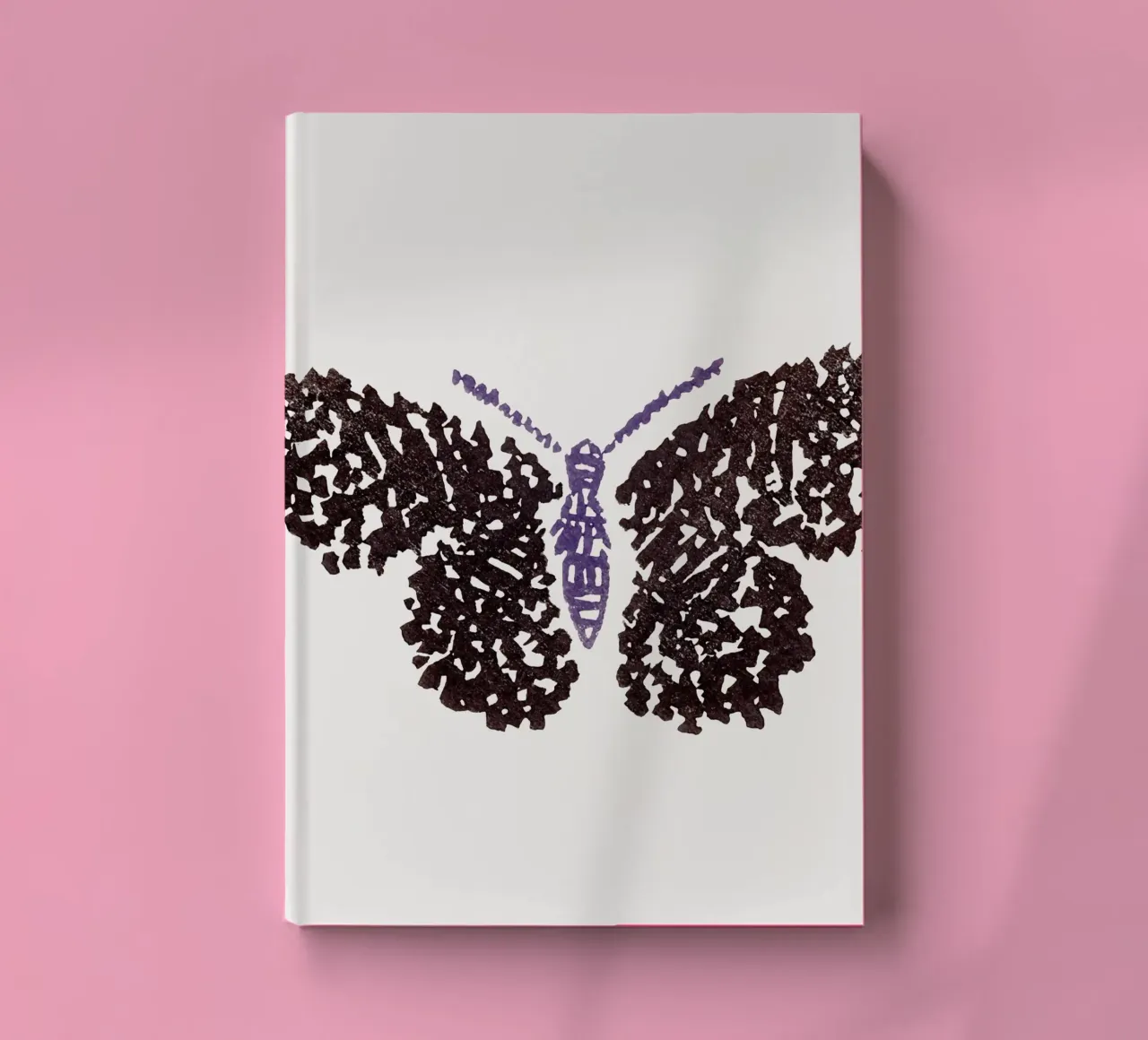 Distressed Butterfly Silhouette - Minimalist Abstract Art notebook by NorwesClub