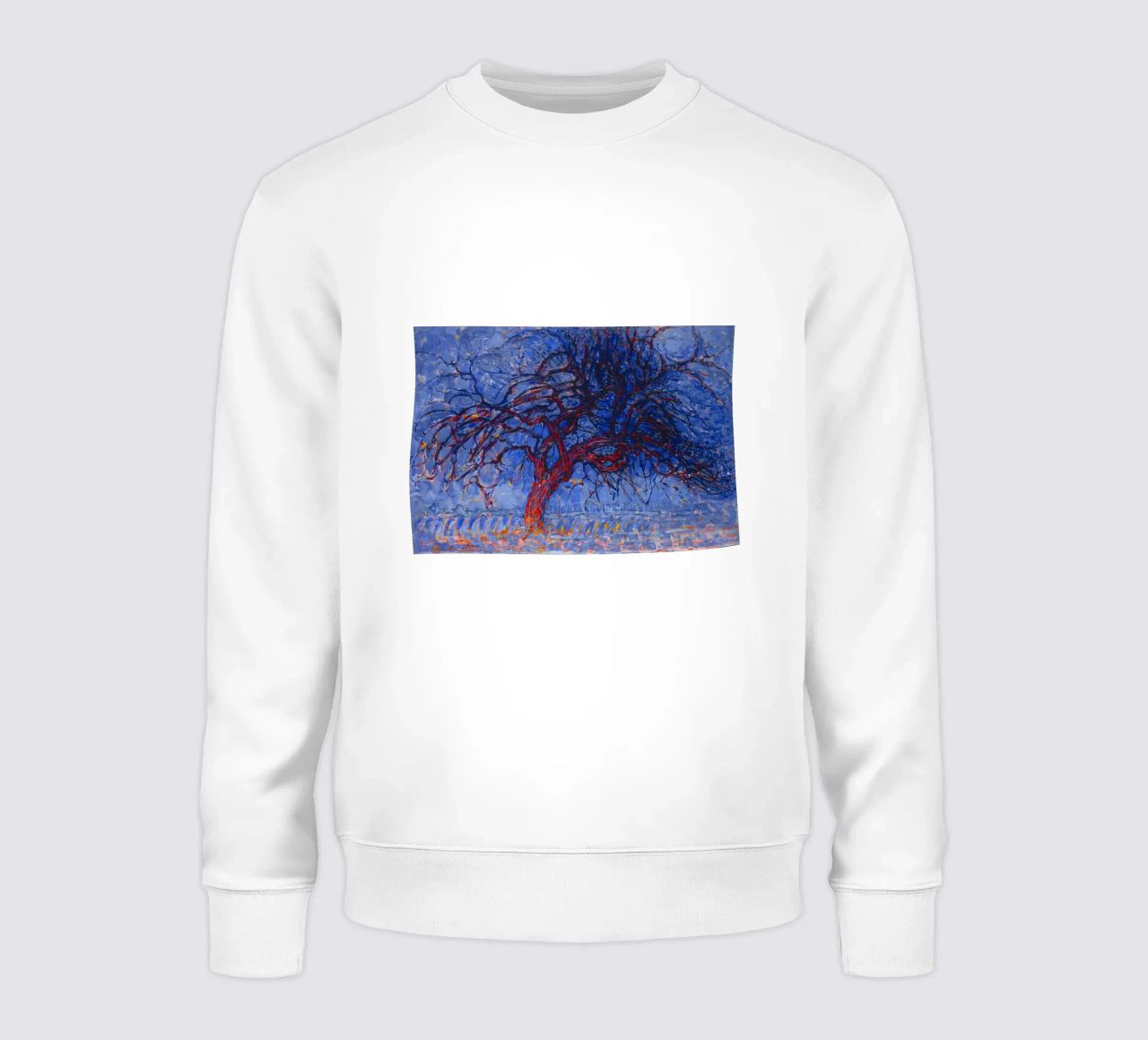 L'albero rosso di Mondrian - Paesaggio espressionista fauvista felpa da NorwesClub