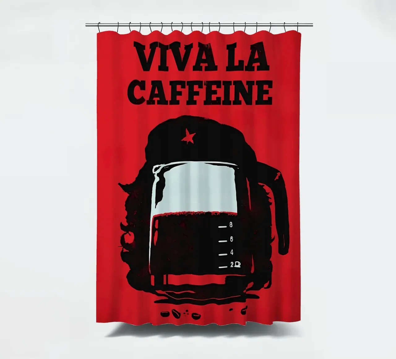 Viva la caffeine shower curtain by mitom
