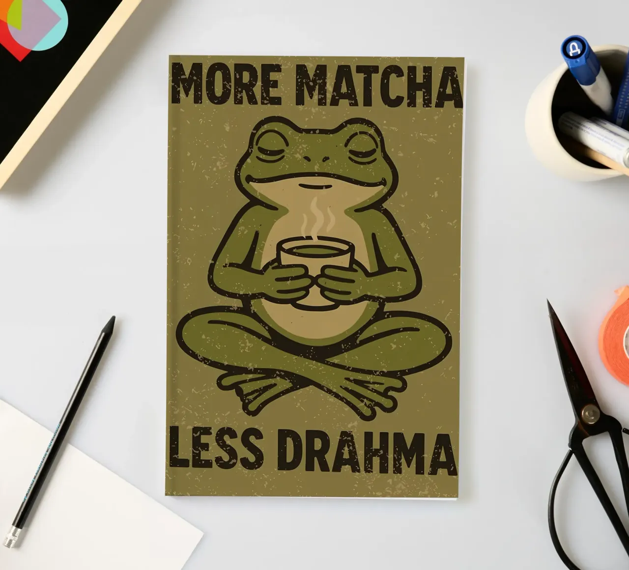 More matcha less Drahma notebook by mitom
