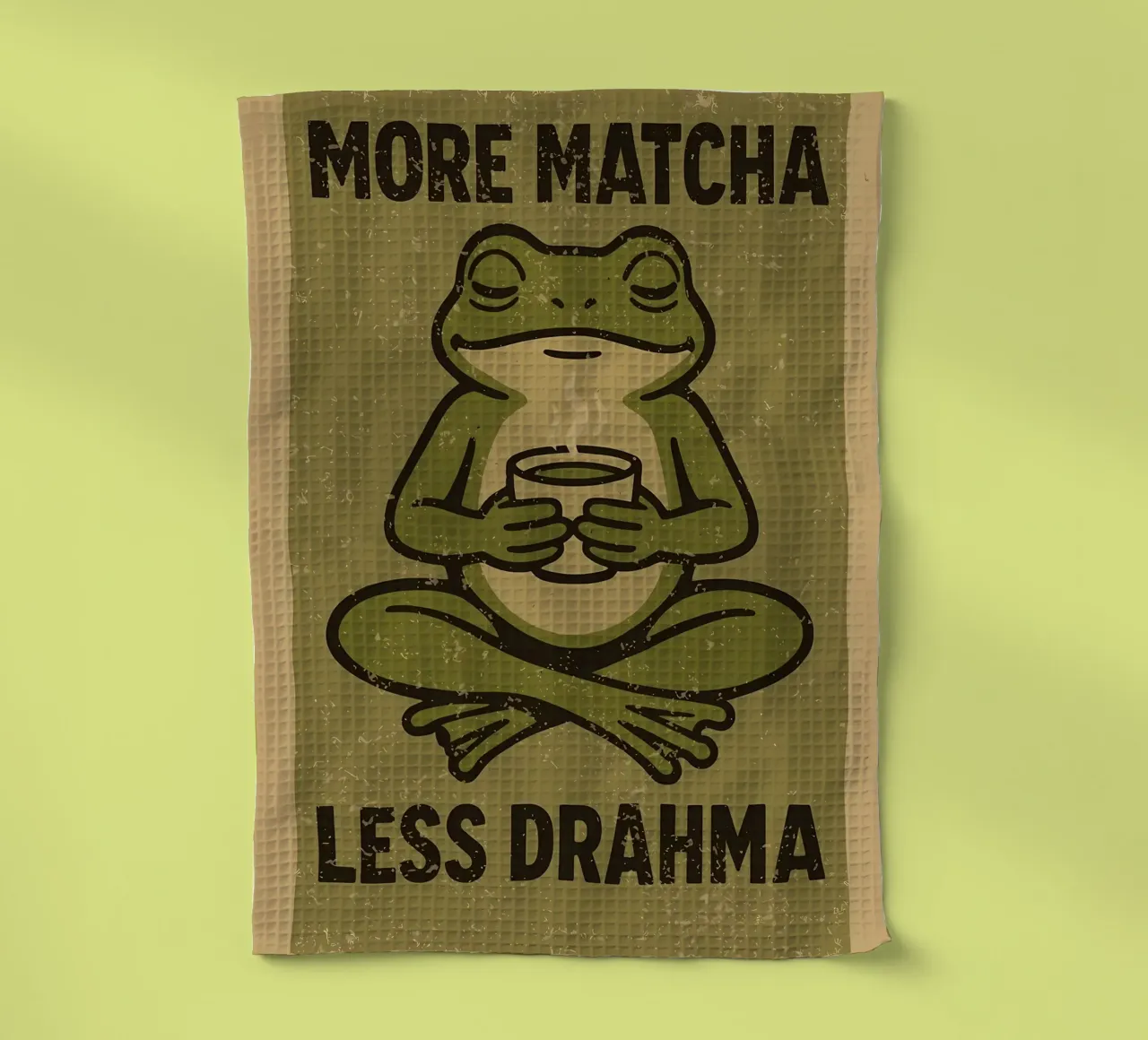 Più matcha meno Drahma canovaccio da cucina da mitom