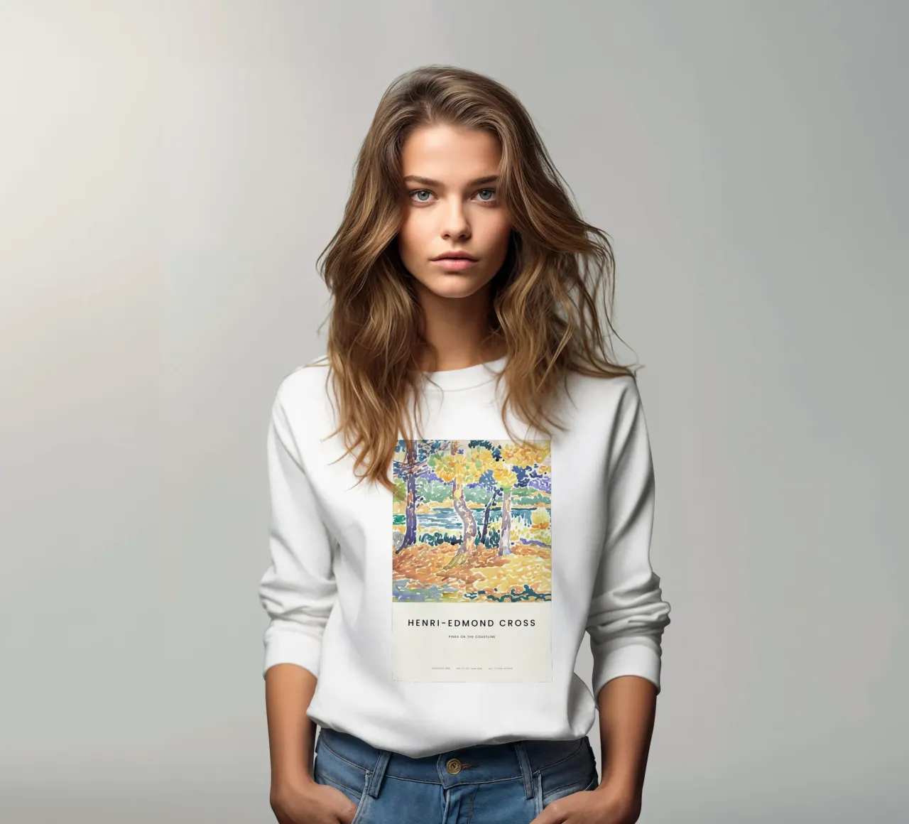 Cross - Pines on the Coastline sweatshirt van Vintage by JUNIQE