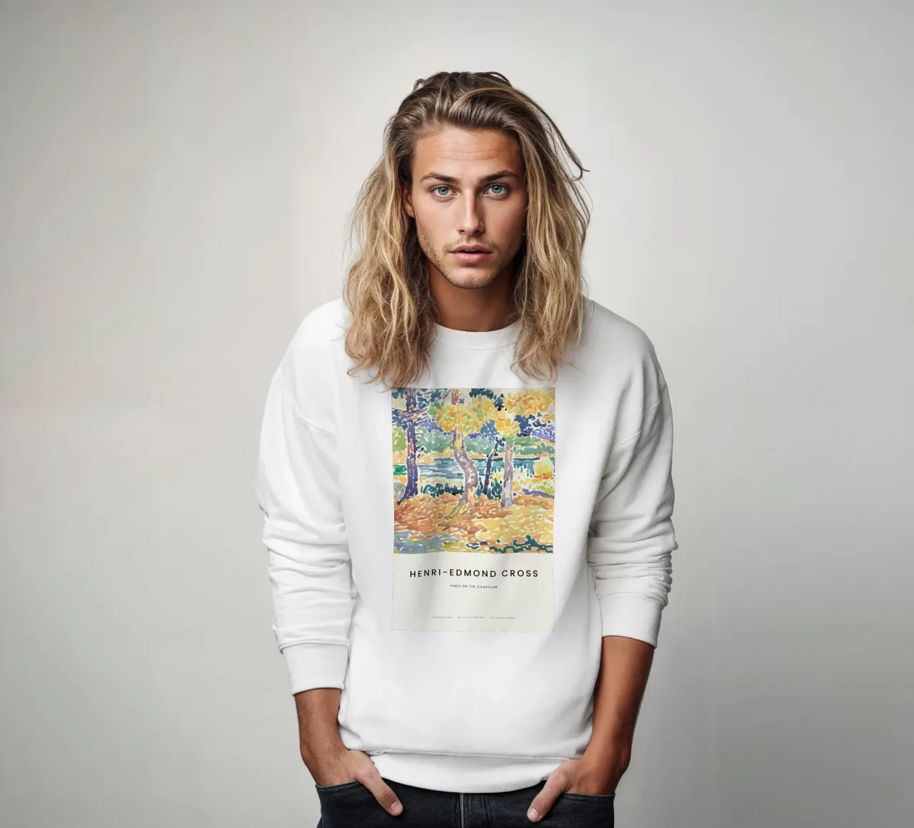 Cross - Pines on the Coastline sweatshirt van Vintage by JUNIQE