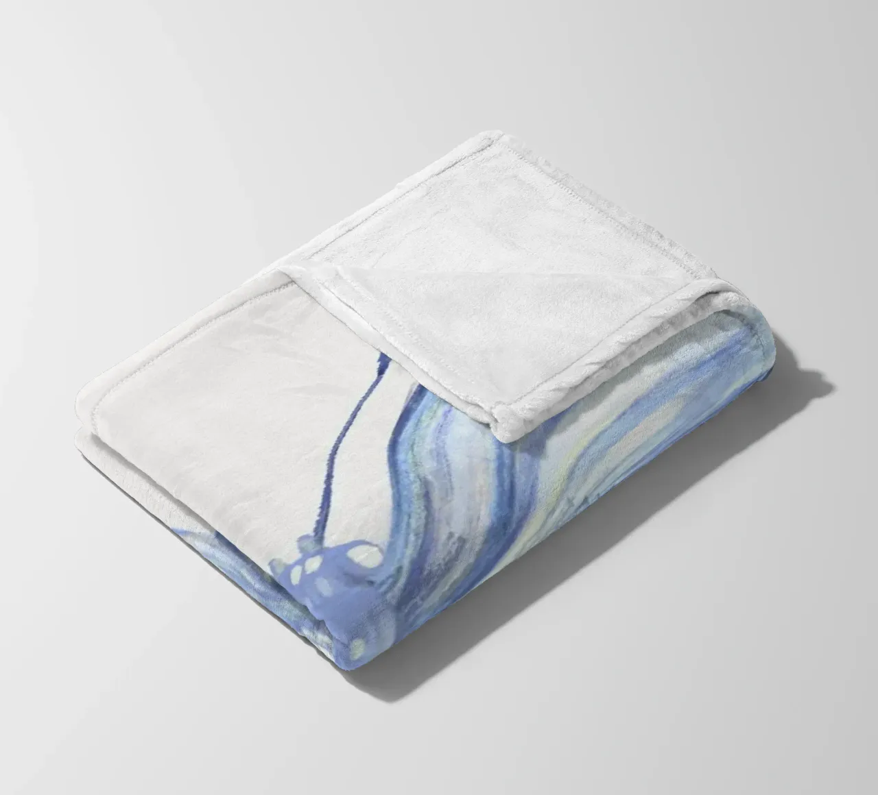 Farfalla blu eterea - Arte degli insetti stravaganti in pastello coperta in pile da NorwesClub