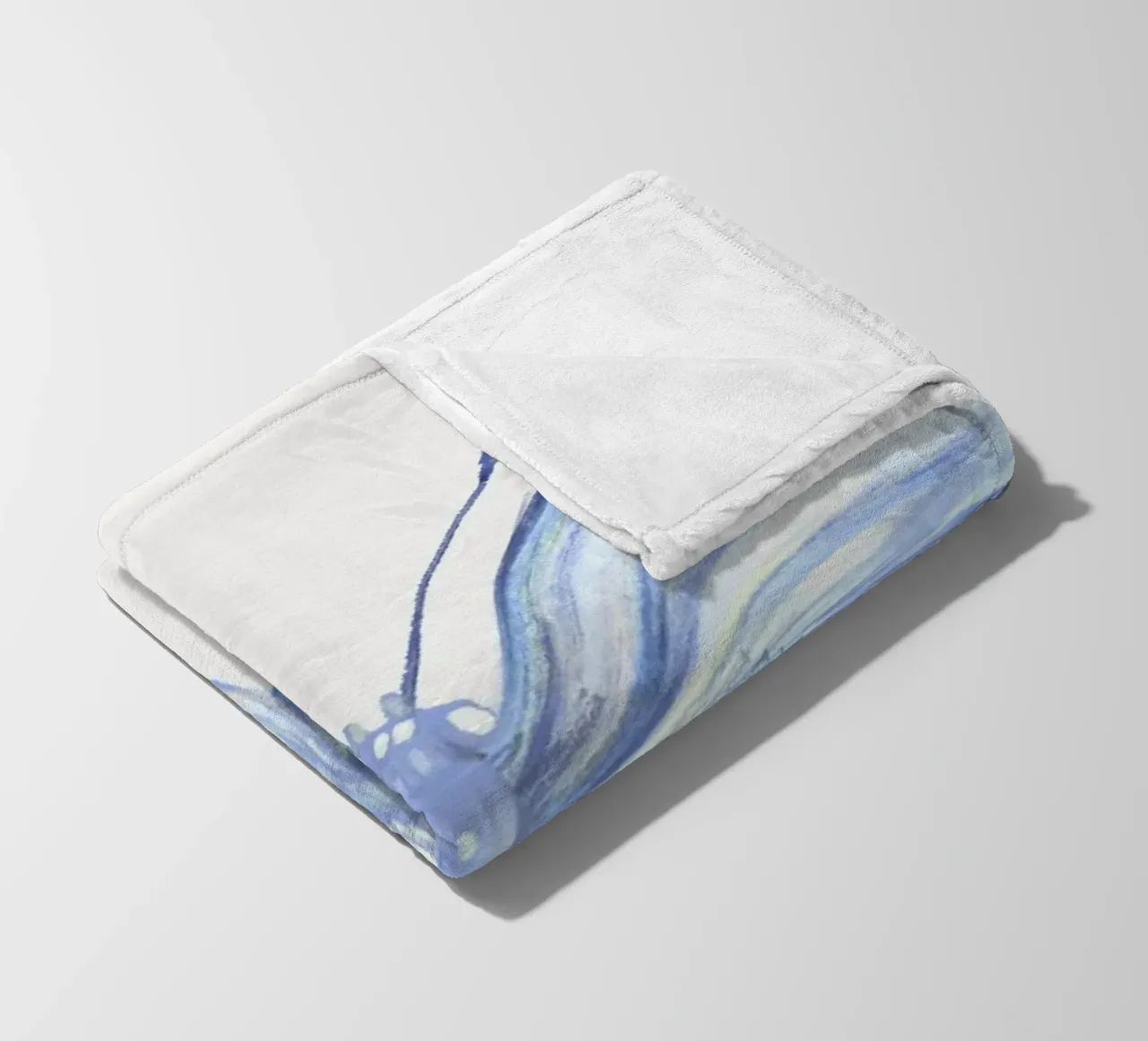 Farfalla blu eterea - Arte degli insetti stravaganti in pastello coperta in pile da NorwesClub