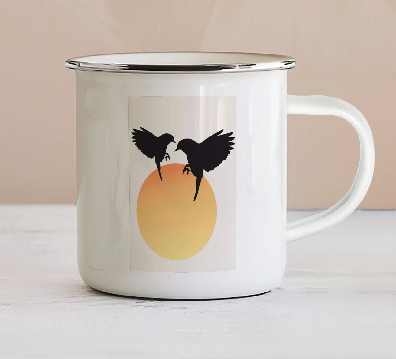 Tweet Tweet tazza in smalto da mitom