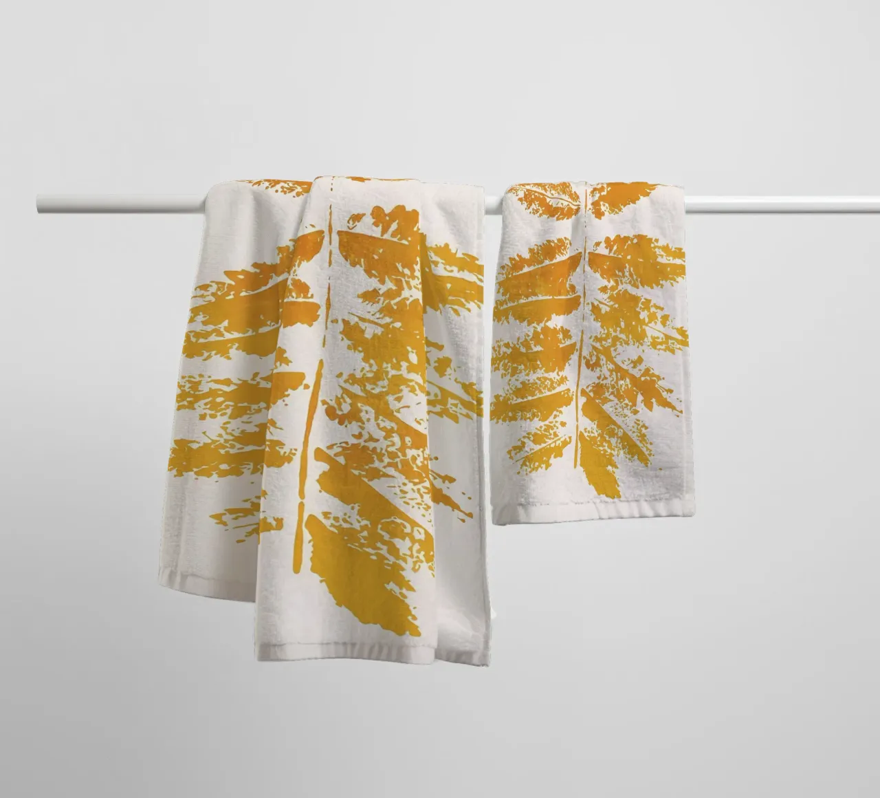 Eikenblad print badhanddoek van mitom