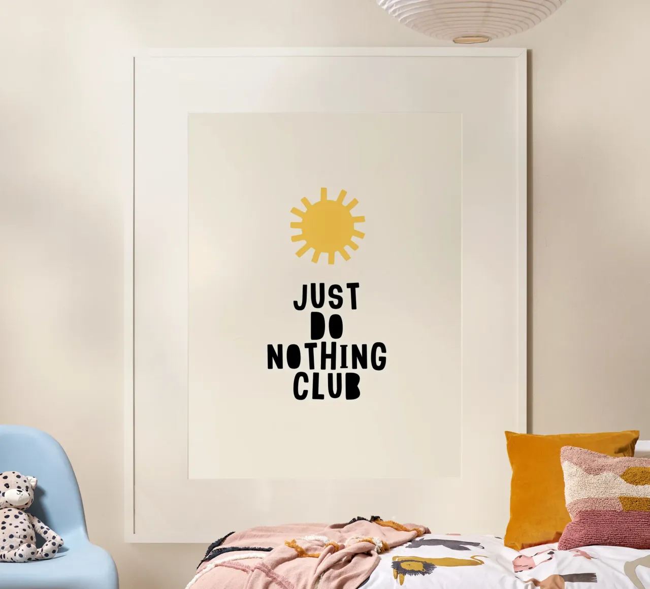 Club del non fare nulla poster con telaio in alluminio da mitom