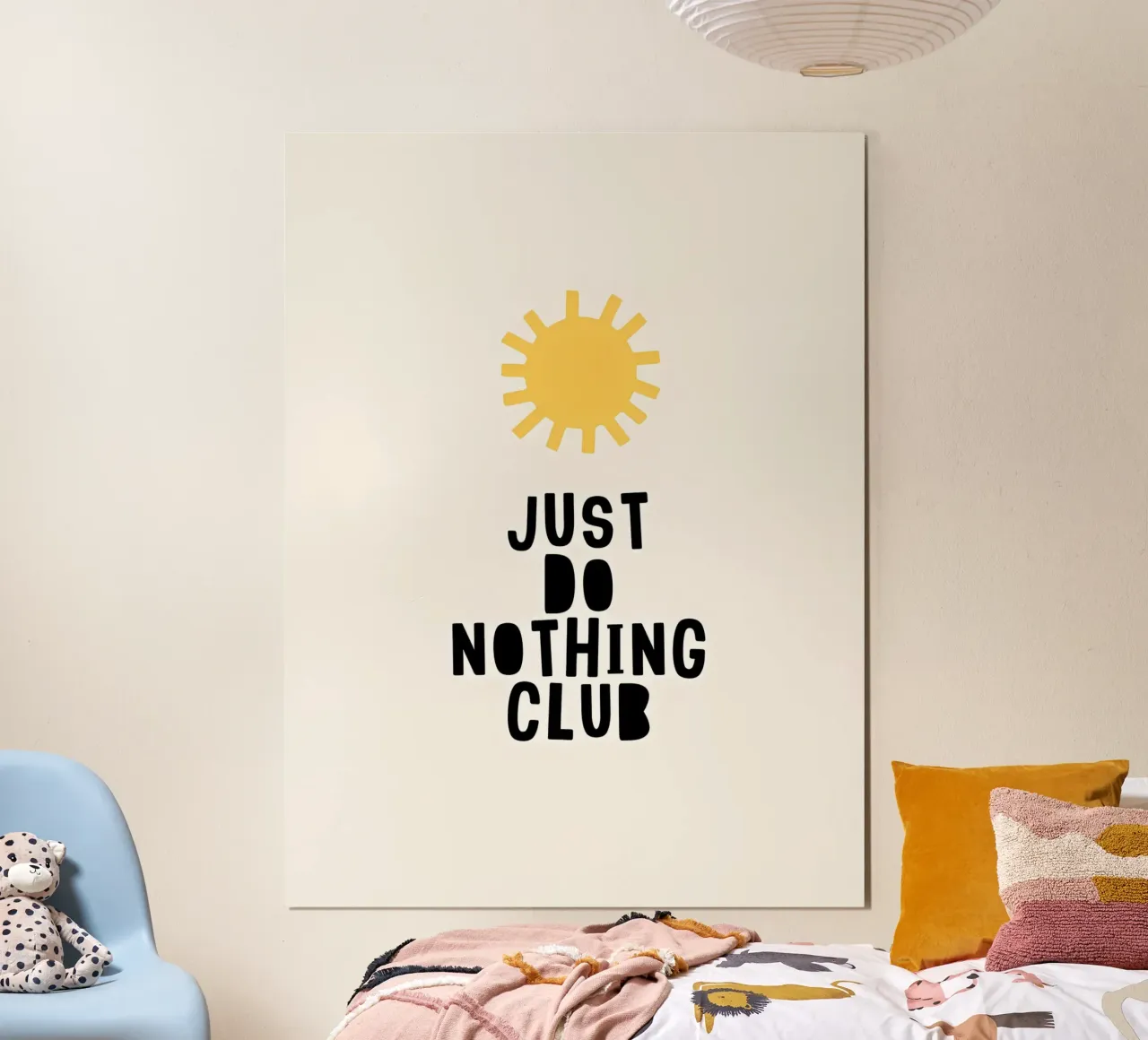 Club del non fare nulla poster con telaio in alluminio da mitom