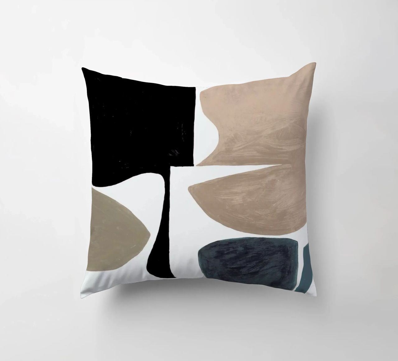 Modern Curvy Town Multi Zwart coussin de Femke Zwaan