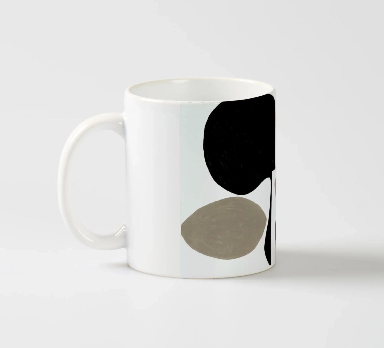 Modern Curvy Town Multi Zwart tazza in ceramica da Femke Zwaan
