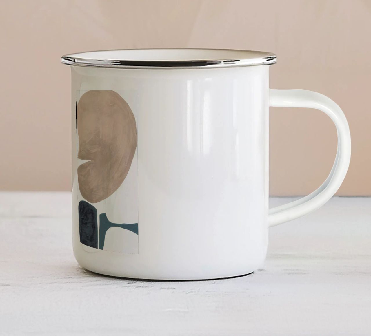 Modern Curvy Town Multi Zwart tazza in smalto da Femke Zwaan