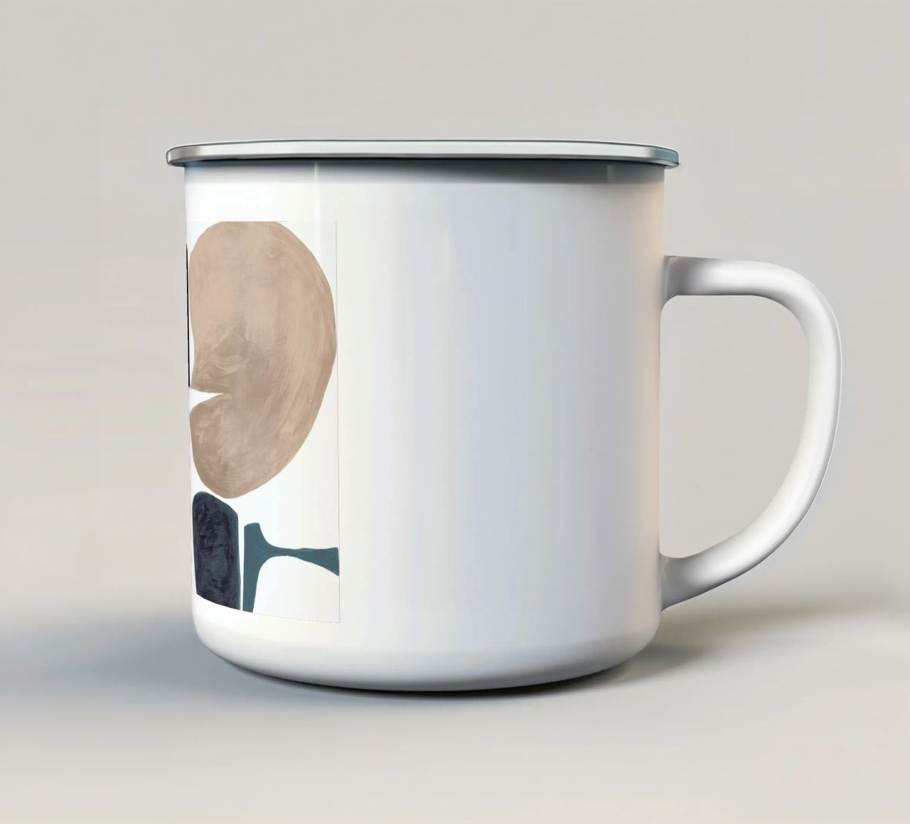Modern Curvy Town Multi Zwart tazza in smalto da Femke Zwaan