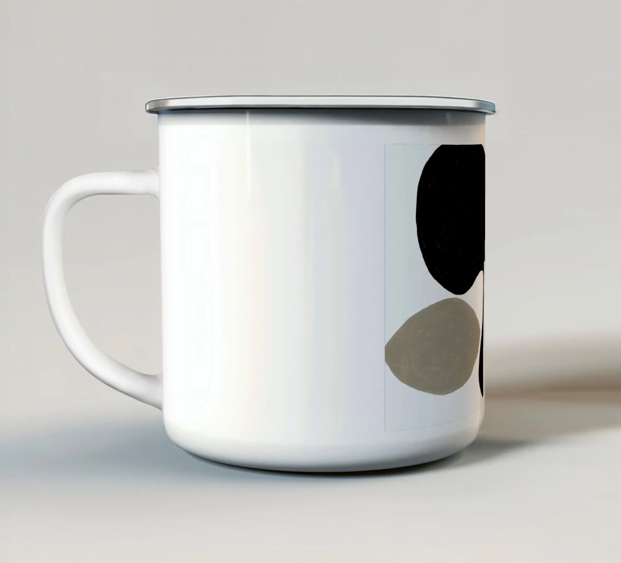 Modern Curvy Town Multi Zwart tazza in smalto da Femke Zwaan