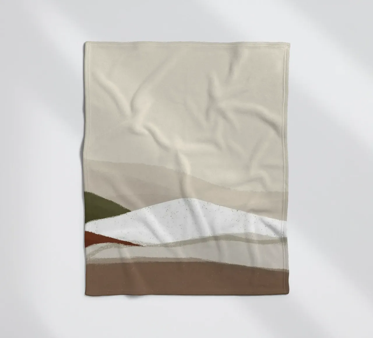 Paesaggio astratto minimalista - Arte della natura con i toni della terra coperta in pile da NorwesClub