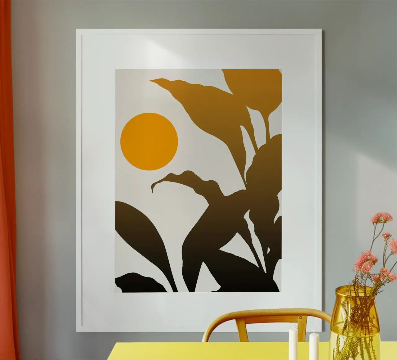 Tropical Sunrise poster with plastic frame by mitom
