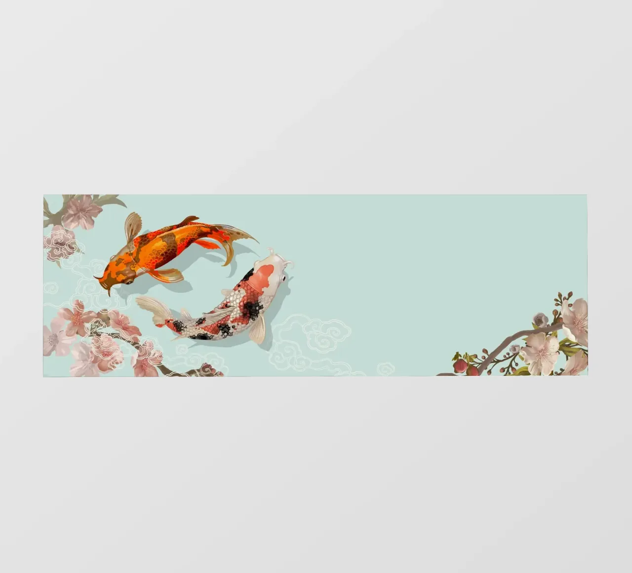 Yin Yang Koi Fisch & Sakura - Japanische Kunst Harmonie drucken Backlit Folie von NorwesClub