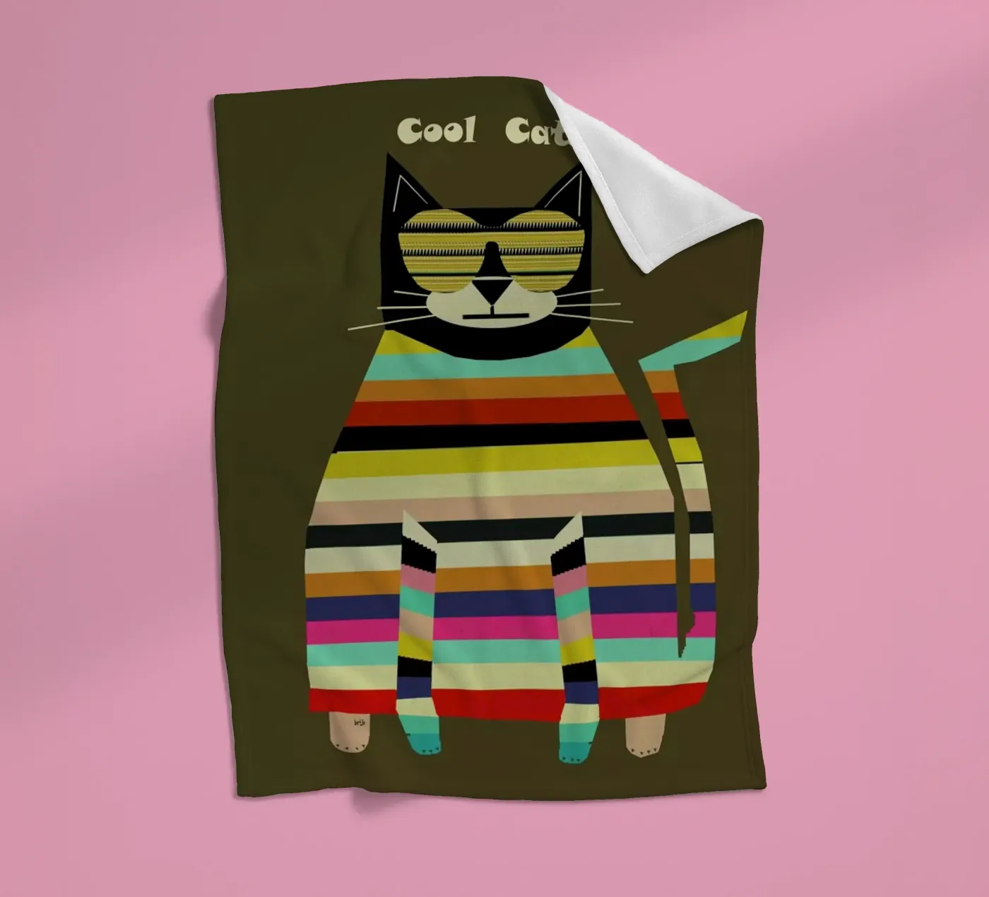 cool cat Fleecedecke von Brian Buckley