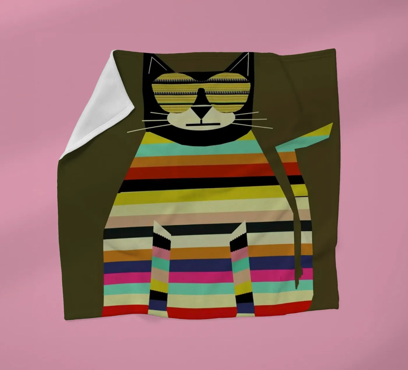 cool cat Fleecedecke von Brian Buckley