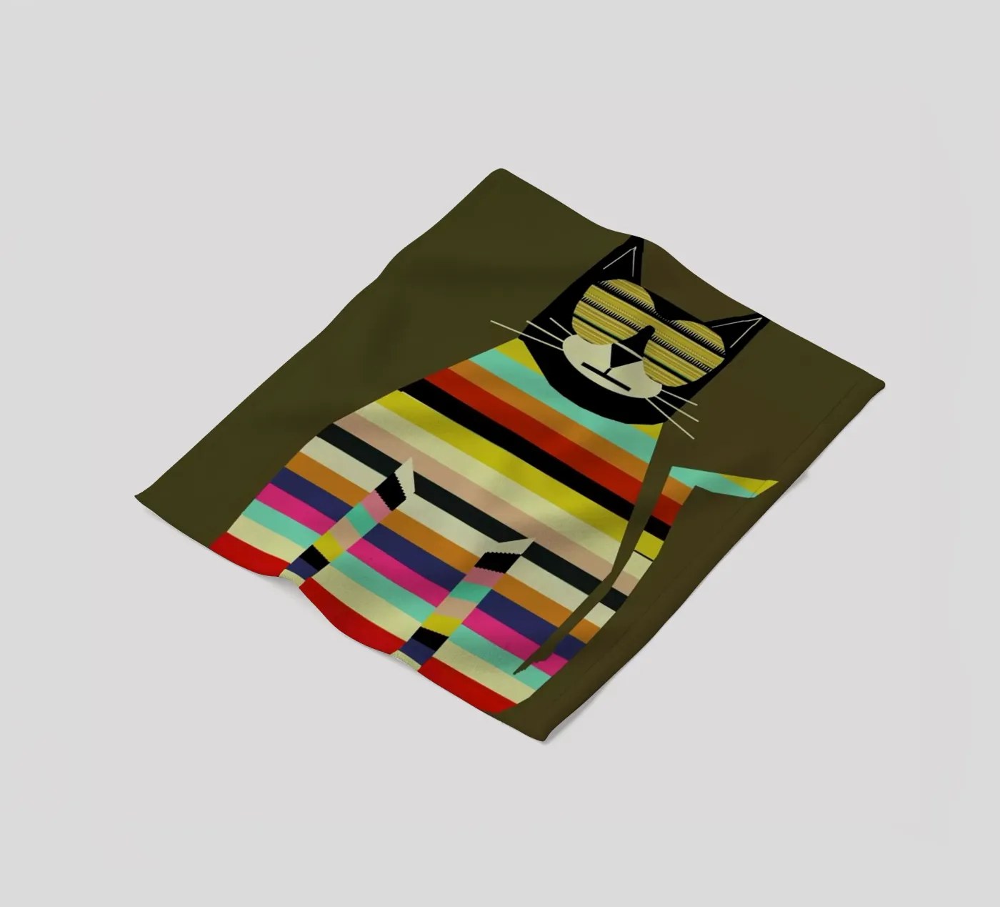 cool cat Fleecedecke von Brian Buckley