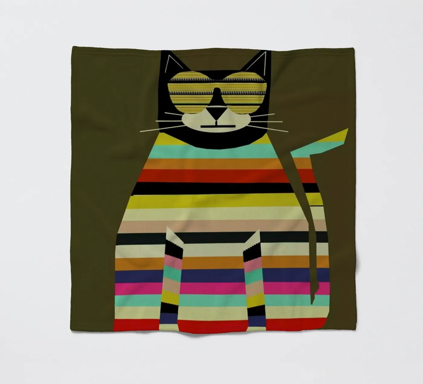 cool cat Fleecedecke von Brian Buckley