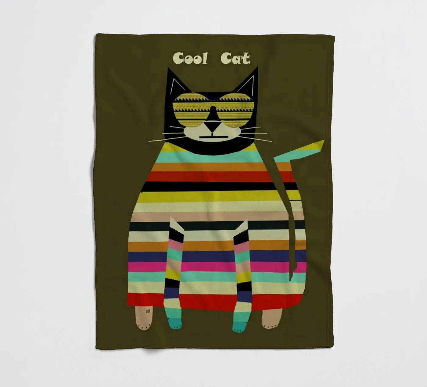 cool cat Fleecedecke von Brian Buckley