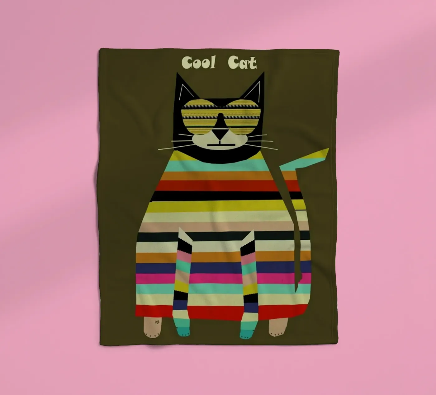 cool cat Fleecedecke von Brian Buckley