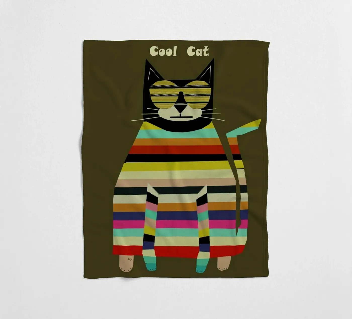 cool cat Fleecedecke von Brian Buckley