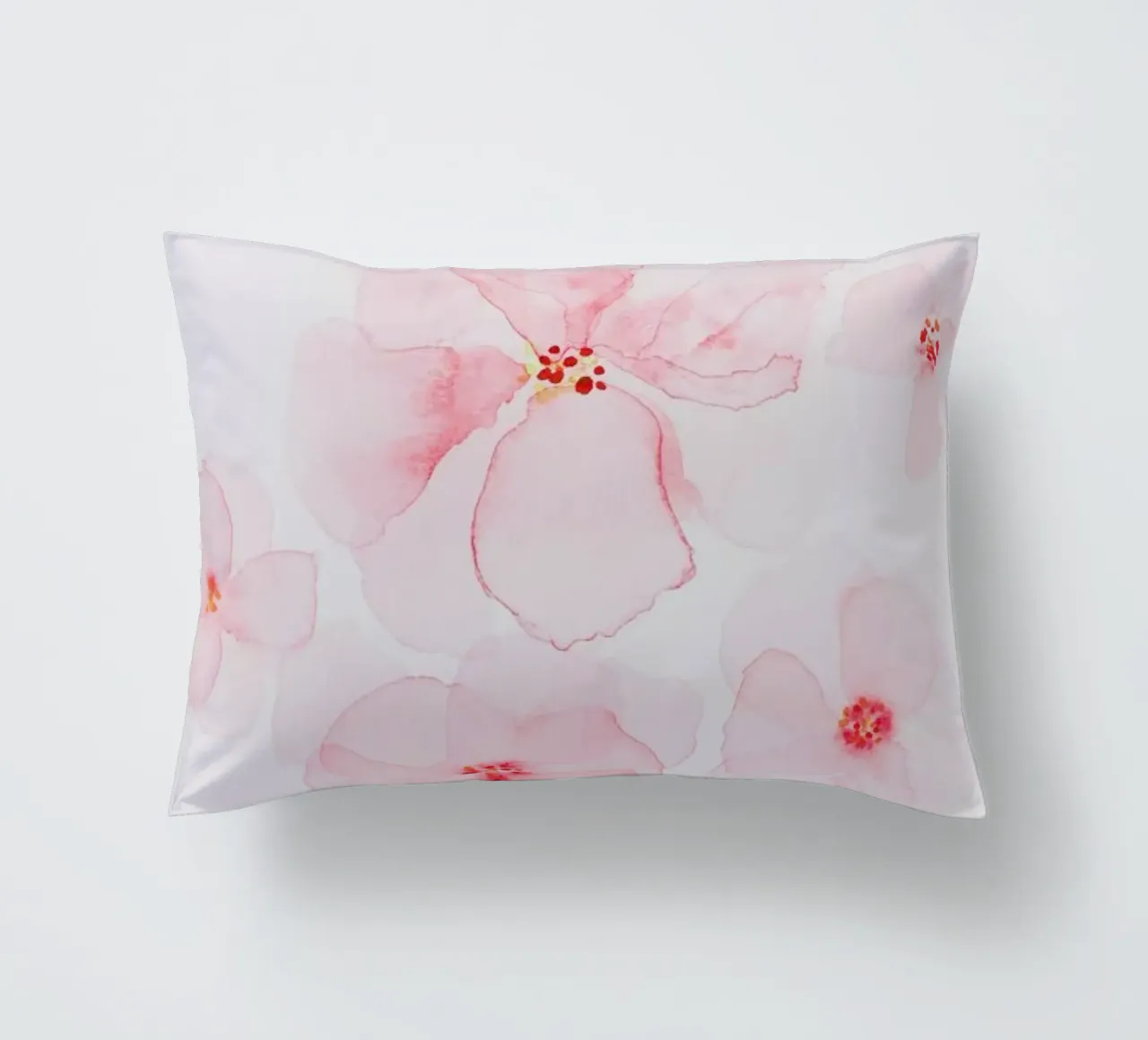 Pittura astratta di fiori - Rosa floreale cuscino da Ingrid Beddoes