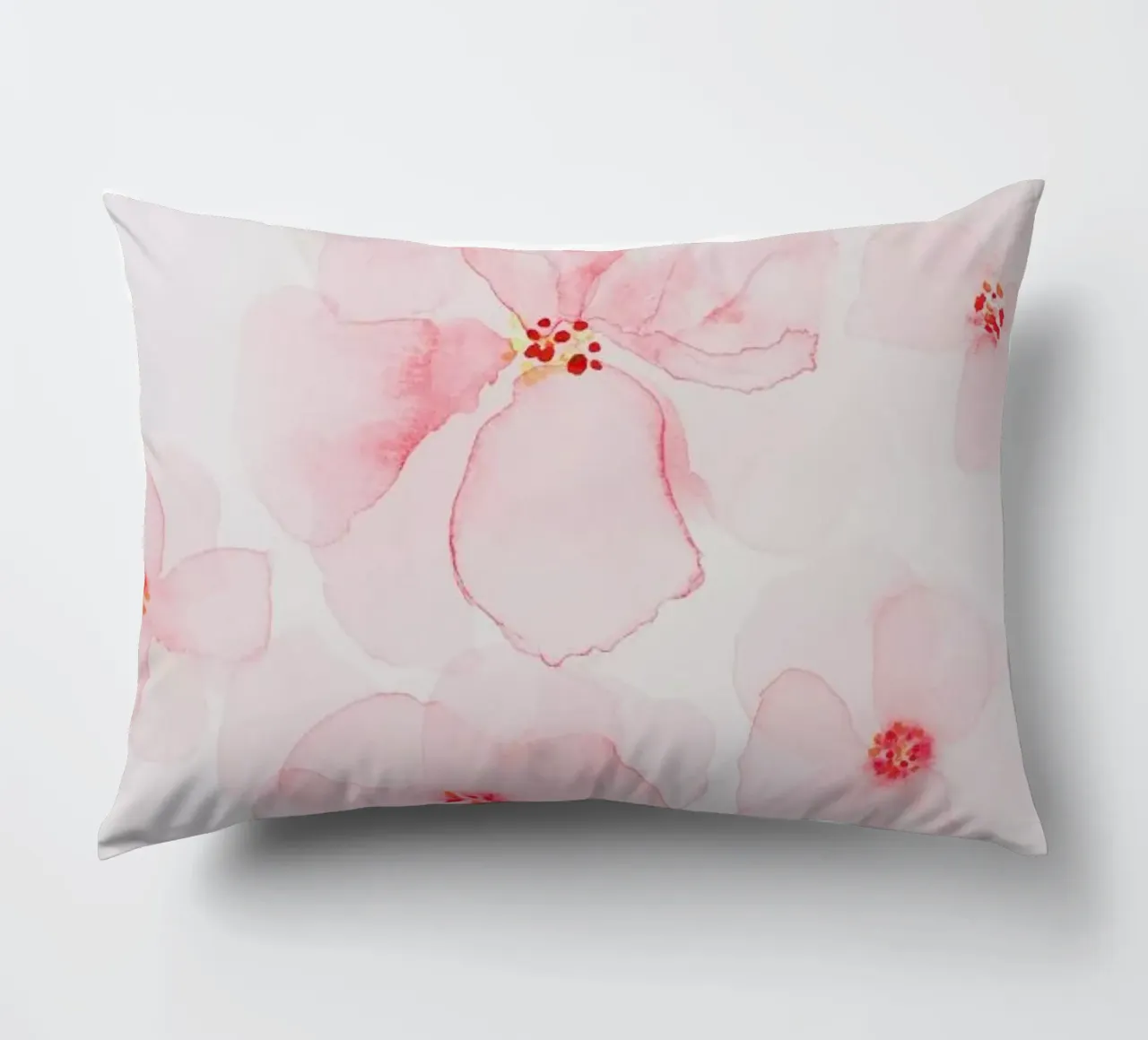 Pittura astratta di fiori - Rosa floreale cuscino da Ingrid Beddoes