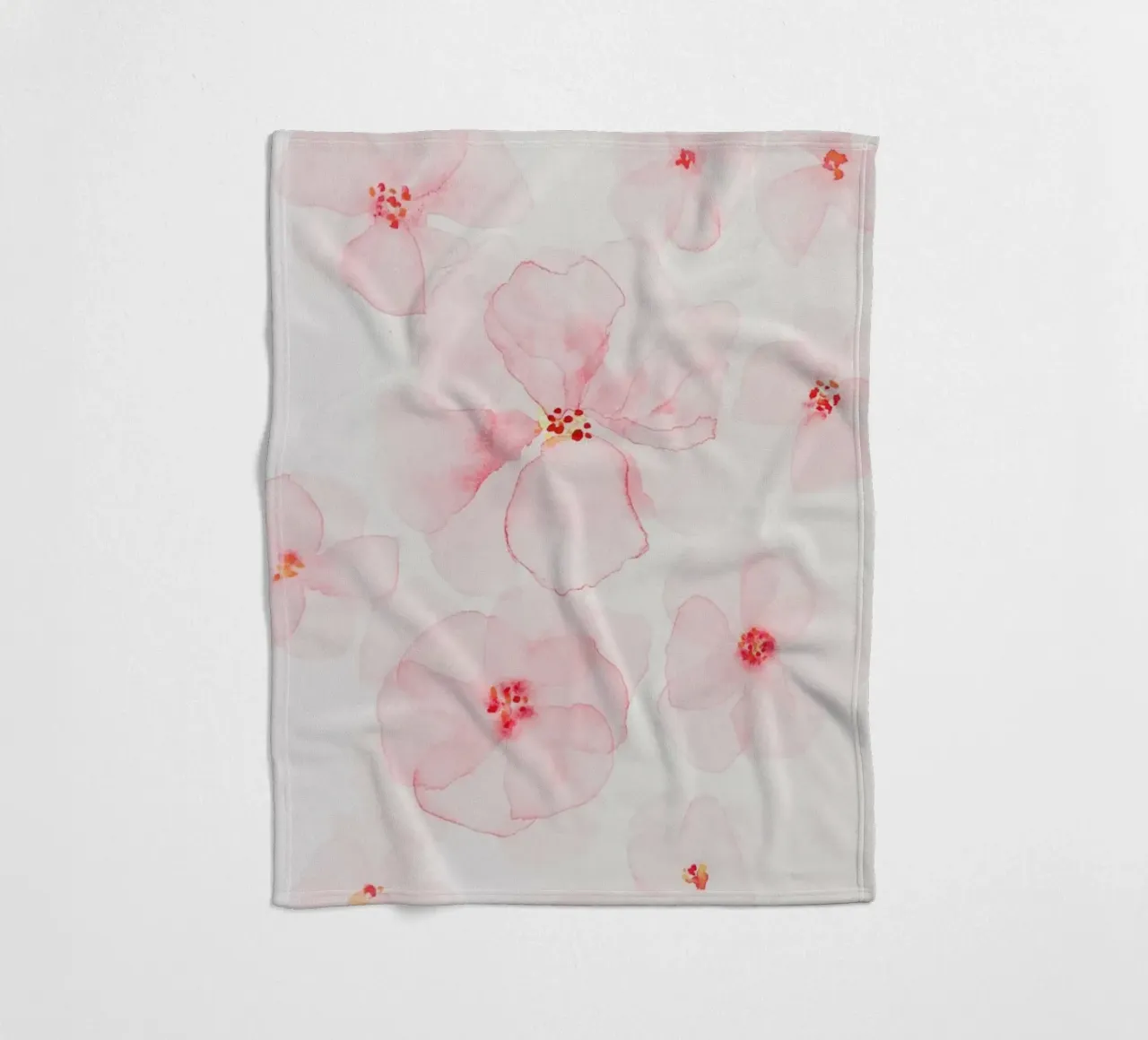Pittura astratta di fiori - Rosa floreale coperta in pile da Ingrid Beddoes