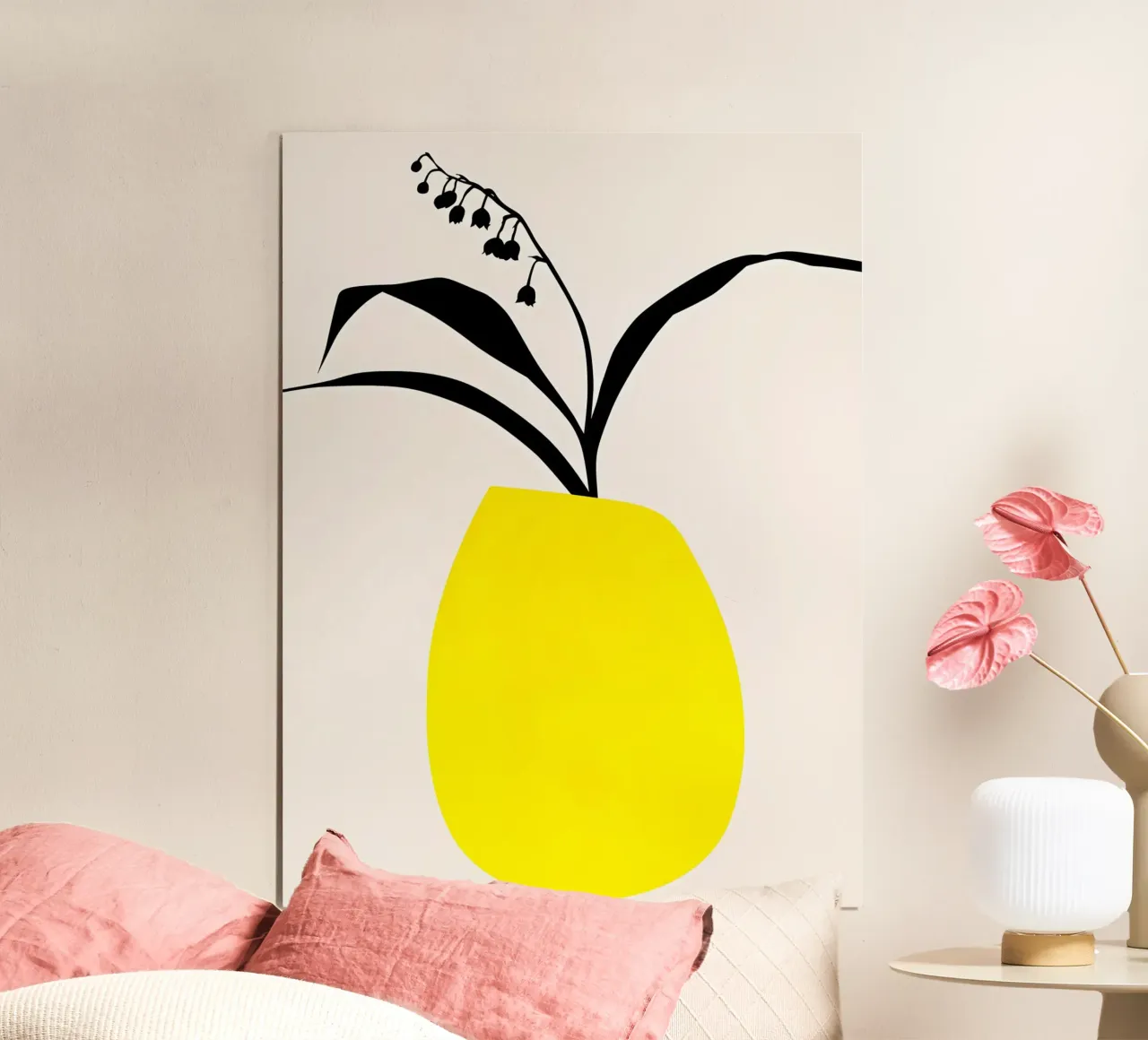 Ninfee poster con telaio in alluminio da mitom