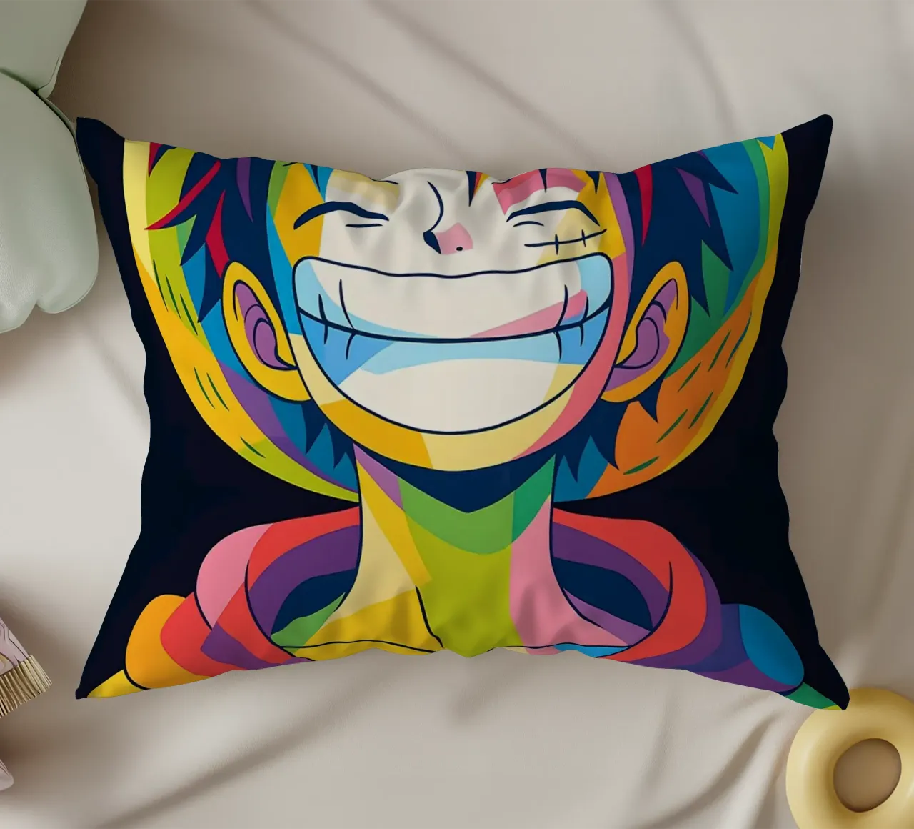 Monkey d Luffy grande sorriso pop art cuscino da BONANZA